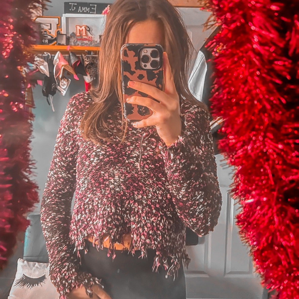 distressed sweater